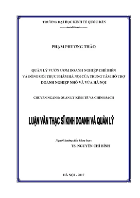 Quản Lý Vườn Ơm Doanh Nghiệp Chế Biến và Đóng Gói Thực 