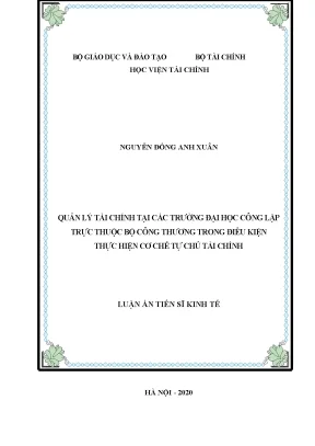 Quản Lý Tài Chính Tại Các Trường Đại Học Công Lập: Thực