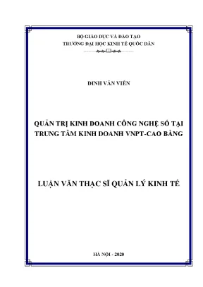 Quản Trị Kinh Doanh Công Nghệ Số Tại VNPT Cao Bằng: Giải