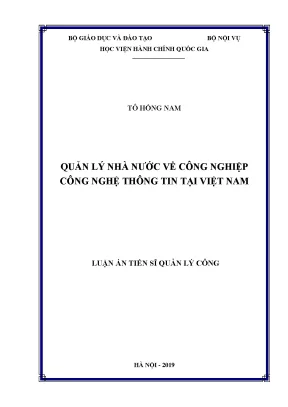 Quản Lý Nhà Nước Về Công Nghiệp Công Nghệ Thông Tin Tại
