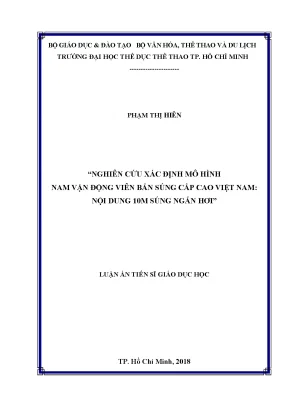 Nghiên Cứu Mô Hình Vận Động Viên Bắn Súng Cấp Cao Việt Nam