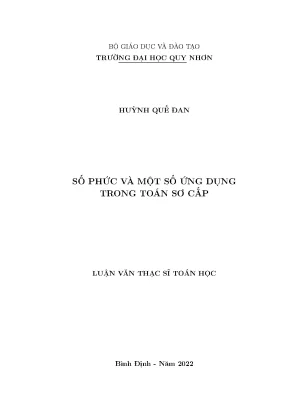 Ứng Dụng Số Phức Trong Toán Học Sơ Cấp