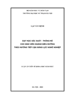 Dạy Học Xác Suất - Thống Kê Cho Sinh Viên Ngành Điều