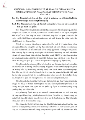 Kế Toán Chi Phí Sản Xuất và Tính Giá Thành Sản Phẩm Xây