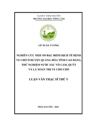 Nghiên Cứu Đặc Điểm Dịch Tễ Bệnh Ve Chó và Phương Pháp