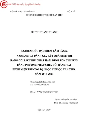 Nghiên Cứu Đặc Điểm Lâm Sàng và Kết Quả Điều Trị Răng
