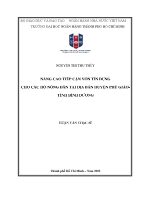 Cải thiện khả năng tiếp cận vốn tín dụng cho nông dân