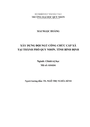 Xây Dựng Đội Ngũ Công Chức Cấp Xã Tại Thành Phố Quy Nhơn