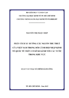 Phân Tích Xu Hướng Nguồn Thu Thuế Của Việt Nam Trong Bối