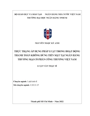Thực trạng áp dụng pháp luật trong thanh toán không dùng