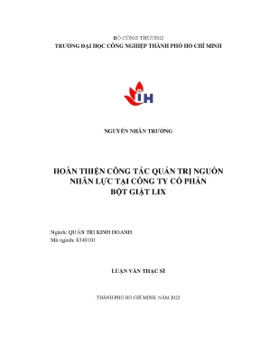Hoàn thiện quản trị nguồn nhân lực tại Công ty Cổ phần