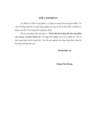 Phát Triển Thị Trường Tiêu Thụ Sản Phẩm Tại Công Ty Cổ 