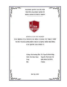 Tác Động Của Toàn Cầu Hóa Và Đầu Tư Trực Tiếp Nước Ngoài