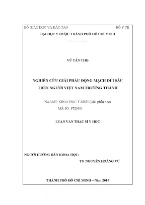 Nghiên Cứu Giải Phẫu Động Mạch Đùi Sâu Trên Người Việt Nam