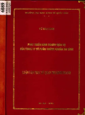 Phát Triển Kinh Doanh Dịch Vụ Tại Công Ty Cổ Phần Chứng