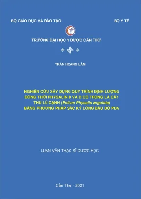Nghiên Cứu Quy Trình Định Lượng Physalin B và D Trong Lá 