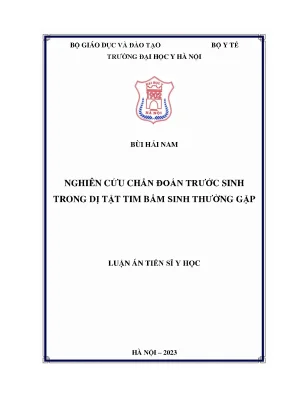 Nghiên Cứu Chẩn Đoán Trước Sinh Dị Tật Tim Bẩm Sinh
