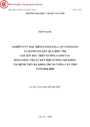 Nghiên cứu điều trị gãy kín đầu trên xương cánh tay tại