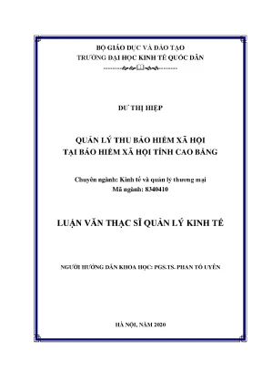 Quản Lý Thu Bảo Hiểm Xã Hội Tại Tỉnh Cao Bằng: Thực 
