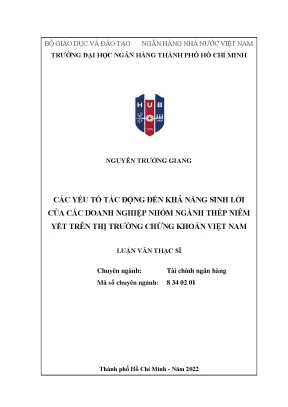 Yếu Tố Ảnh Hưởng Đến Lợi Nhuận Của Doanh Nghiệp Thép