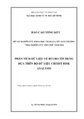 Phân Tích Rủi Ro Tín Dụng Dựa Trên Dữ Liệu Khoa Học