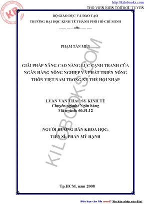 Nâng Cao Năng Lực Cạnh Tranh Ngân Hàng Nông Nghiệp Việt