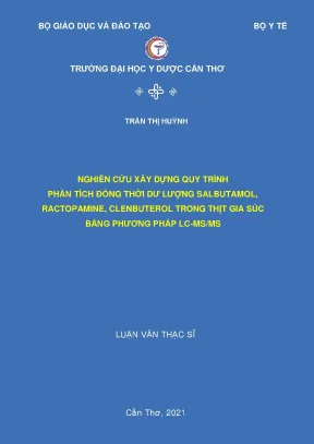 Nghiên Cứu Quy Trình Phân Tích Đồng Thời Salbutamol,