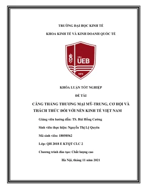 Căng Thẳng Thương Mại Mỹ-Trung: Cơ Hội và Thách Thức Đối