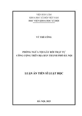 Phòng Ngừa Tội Gây Rối Trật Tự Công Cộng Tại Hà Nội: