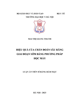 Hiệu Quả Chẩn Đoán Sâu Răng Giai Đoạn Sớm Bằng Phương