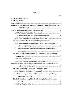 Nâng Cao Hiệu Quả Kinh Doanh Ngân Hàng Liên Doanh Lào - Việt