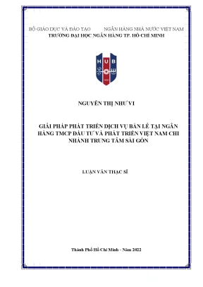 Giải Pháp Phát Triển Dịch Vụ Bán Lẻ Tại BIDV Trung Tâm