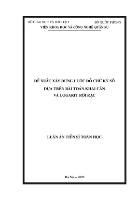 Xây Dựng Lược Đồ Chữ Ký Số Dựa Trên Khó Khăn Giải Toán