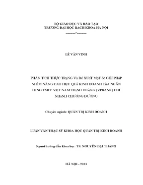 Giải pháp nâng cao hiệu quả kinh doanh tại VPBank Chi