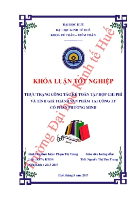 Thực Trạng Kế Toán Tập Hợp Chi Phí và Tính Giá Thành Sản