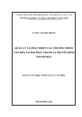 Quản Lý và Phát Triển Chương Trình Văn Hóa Tại Đài Phát