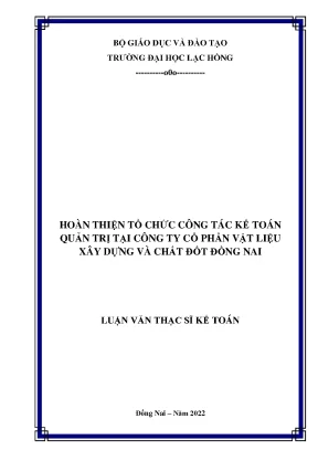 Hoàn thiện công tác kế toán quản trị tại Công ty Cổ phần