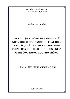 Rèn Luyện Kỹ Năng Siêu Nhận Thức Trong Dạy Học Hình Học