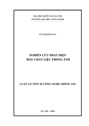 Nghiên Cứu Phát Hiện Mẫu Chất Liệu Trong Ảnh: Luận Án