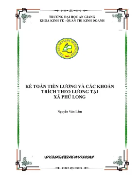 Kế Toán Tiền Lương và Các Khoản Trích Tại UBND Xã Phú Long