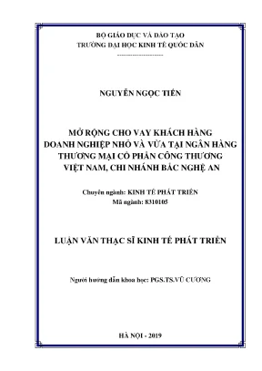 Mở rộng cho vay doanh nghiệp nhỏ và vừa tại VietinBank
