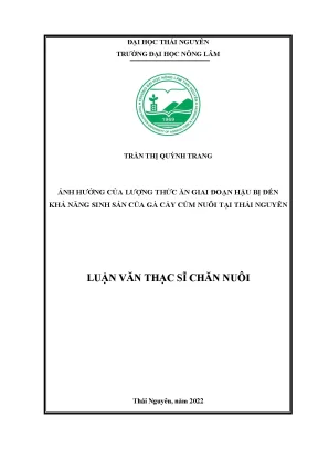 Ảnh Hưởng Của Lượng Thức Ăn Đến Khả Năng Sinh Sản Của Gà