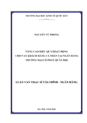 Nâng Cao Hiệu Quả Cho Vay Khách Hàng Cá Nhân Tại Ngân