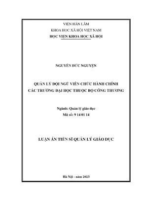 Quản Lý Đội Ngũ Viên Chức Hành Chính Tại Các Trường Đại