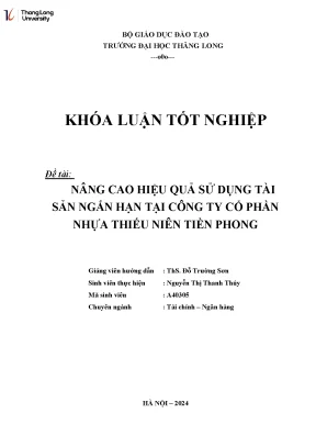 Nâng Cao Hiệu Quả Sử Dụng Tài Sản Ngắn Hạn Tại Công Ty