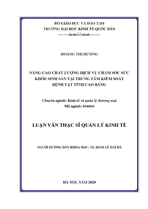 Nâng Cao Chất Lượng Dịch Vụ Chăm Sóc Sức Khỏe Sinh Sản 