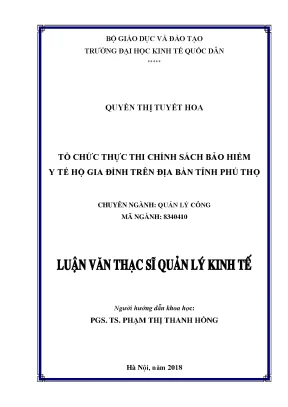 Tổ Chức Thực Thi Chính Sách Bảo Hiểm Y Tế Hộ Gia Đình
