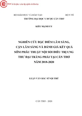 Nghiên Cứu Kết Quả Phẫu Thuật Nội Soi Điều Trị Ung Thư 