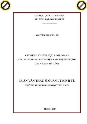 Chiến Lược Kinh Doanh Cho Ngân Hàng TMCP Việt Nam Thịnh