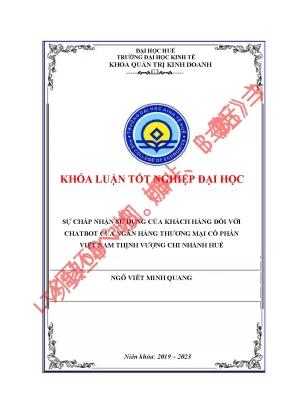 Nghiên Cứu Sự Chấp Nhận Sử Dụng Chatbot Tại Ngân Hàng
